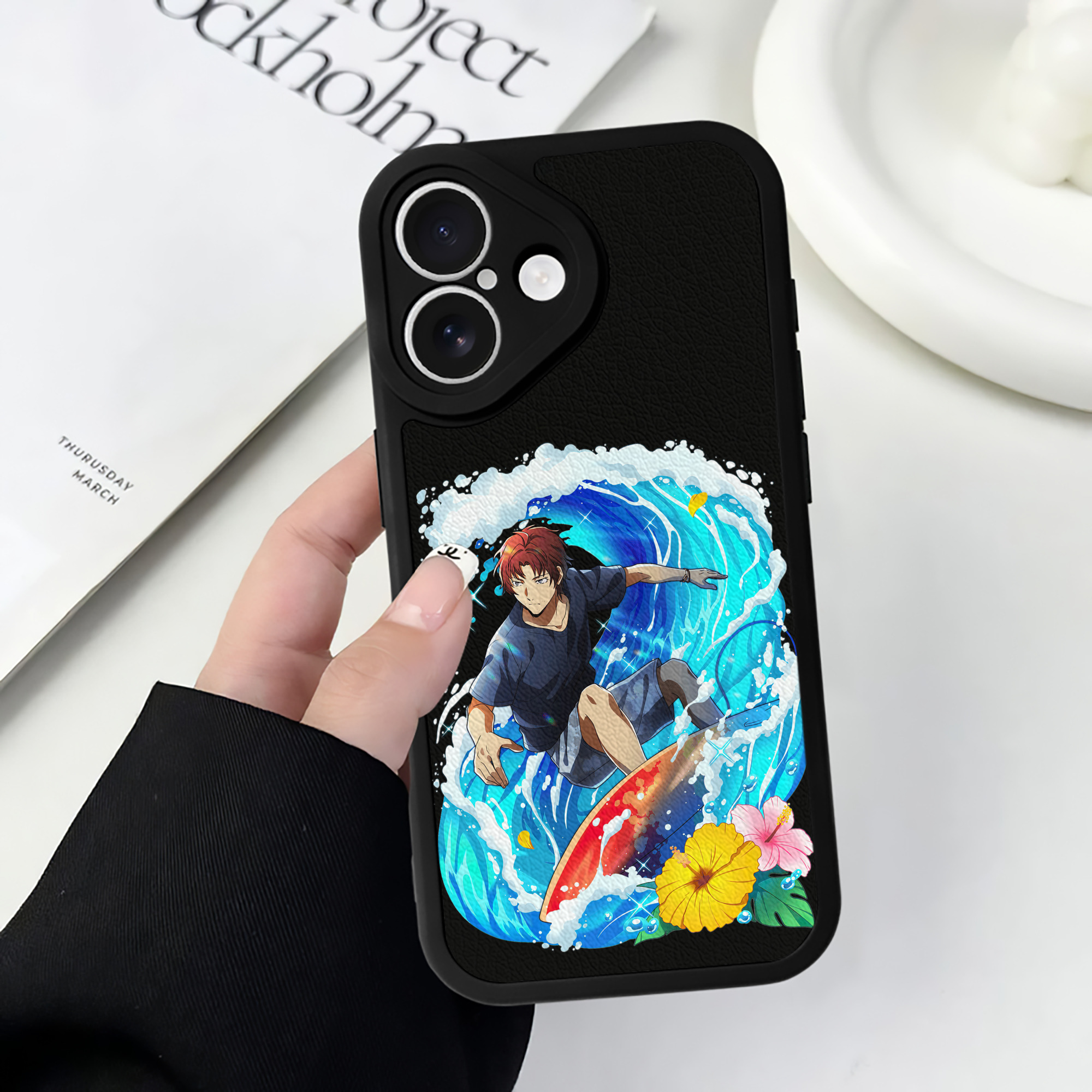 （画像用） 文豪ストレイドッグス Bungo Stray Dogs 【iPhone 16シリーズ対応】シリコンスマホケース（レザー調） 材質：シリコン
